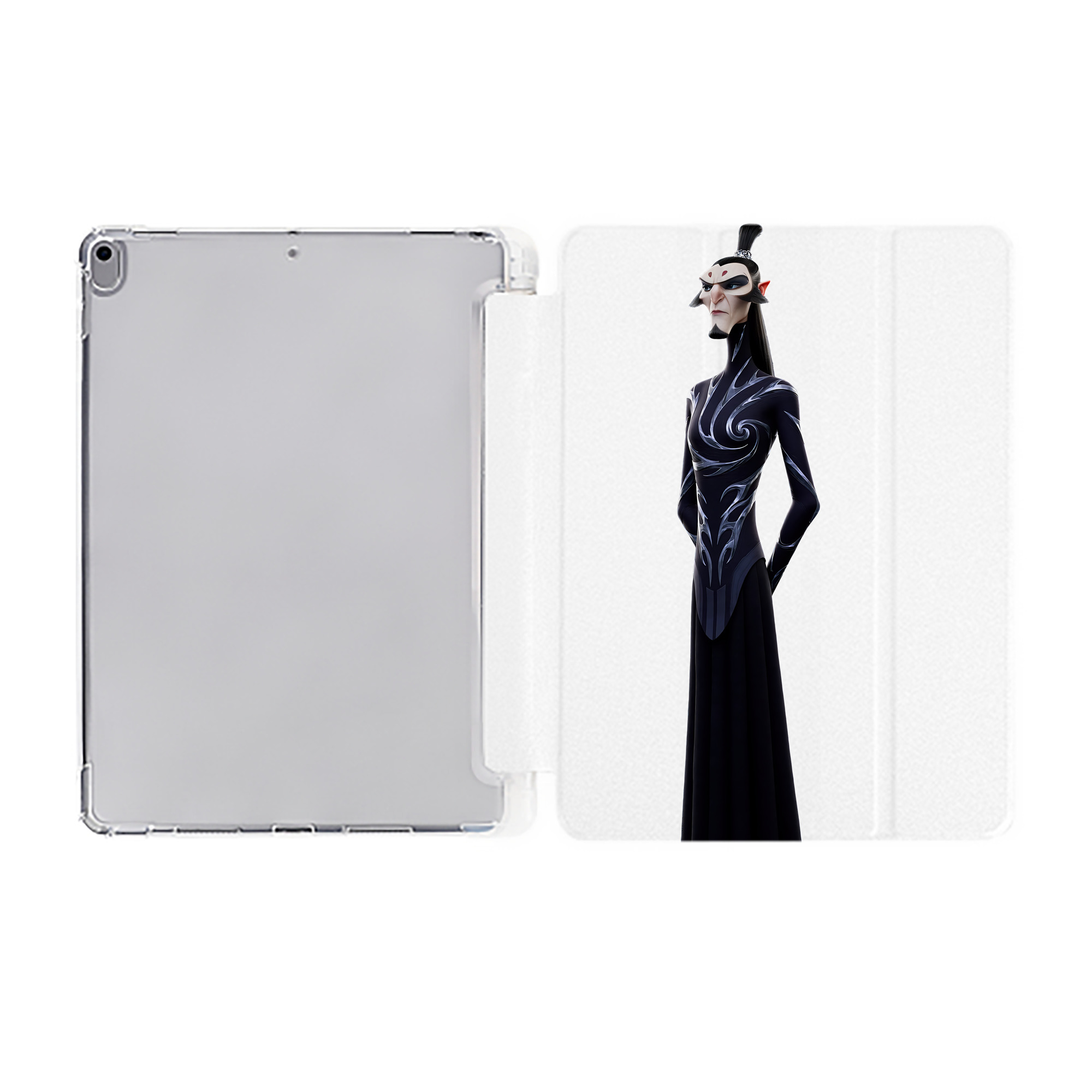 （画像用） Ne Zha 2 ナタ 魔童の大暴れ IPad ケース ペン収納付き 三つ折りスタンド PUレザー×シリコン 対応機種9.5/10.5/10.9インチ